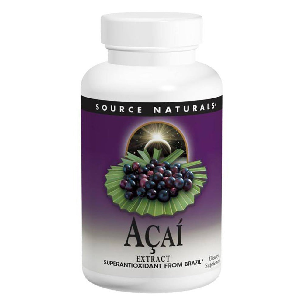 Source Naturals Acai Extract 500mg 60 Caps Antioxidants / CoQ-10 Source Naturals (1058169192491)