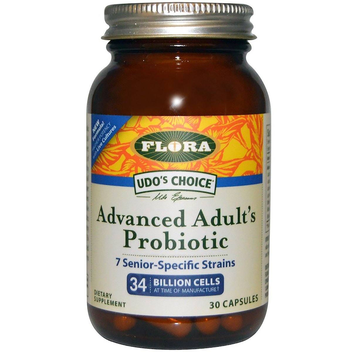 Flora (Udo's Choice) Udo's Choice Advanced Adult's Probiotic 30 Capsules Digestive Health / Probiotics Flora (Udo's Choice) (1058041954347)