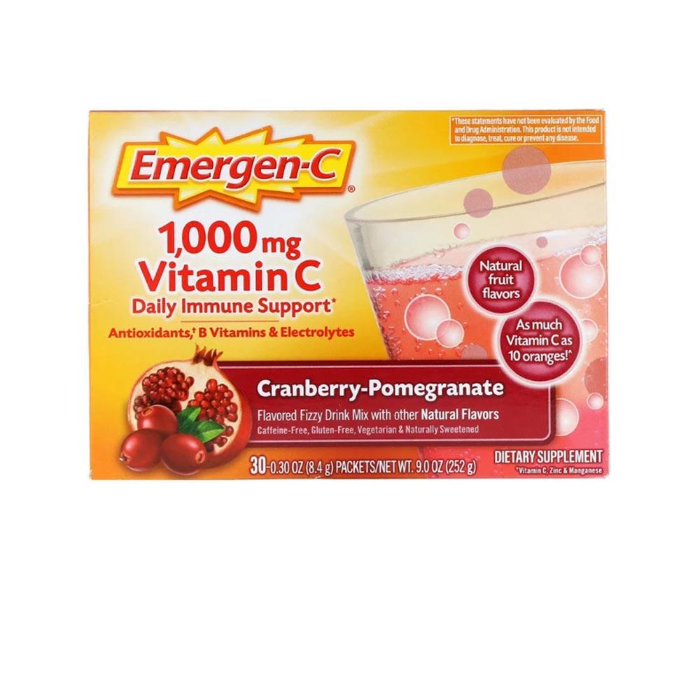 Alacer Emergen-C 30 Pack Vitamins Alacer Cranberry-Pomegranate (1057906720811)