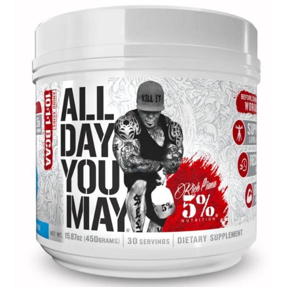5% Nutrition All Day You May 30 Servings Amino Acids 5% Nutrition Blueberry Lemonade