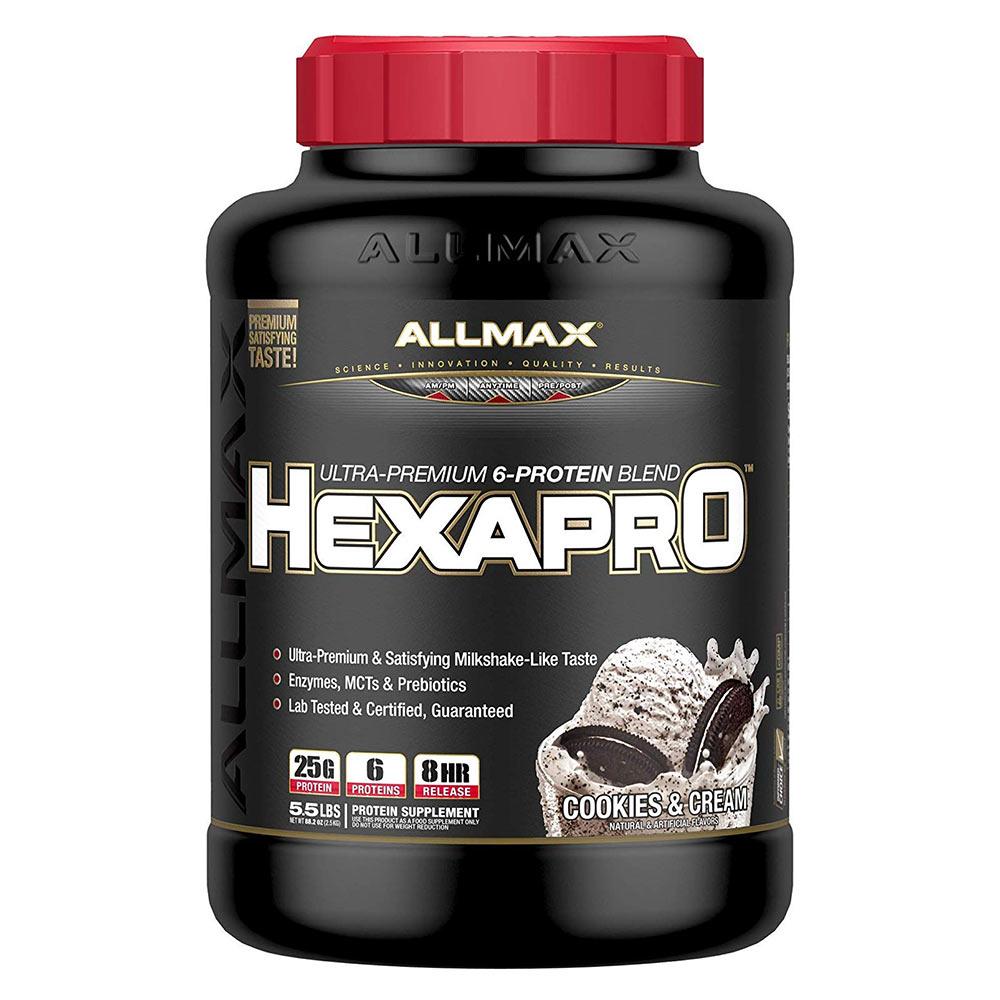 Allmax Nutrition HexaPro 5.5Lbs Protein Allmax Nutrition Cookies & Cream Milkshake (1058778578987)