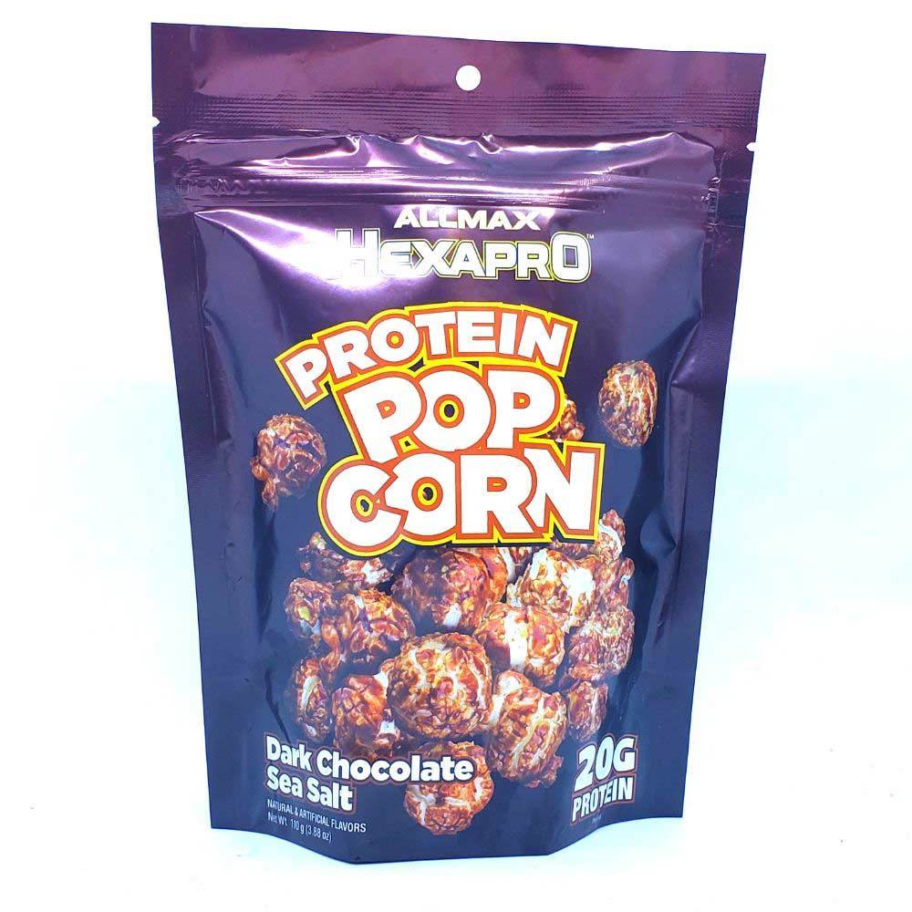 Allmax Hexapro 2 Serving Popcorn 6/Case Foods Juices Allmax Nutrition Dark Chocolate Sea Salt (4447163187265)
