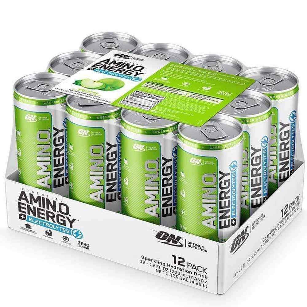 Optimum Nutrition Amino Energy + Electrolytes RTD 12/Case Drinks Optimum Nutrition Green Apple (1766092898347)