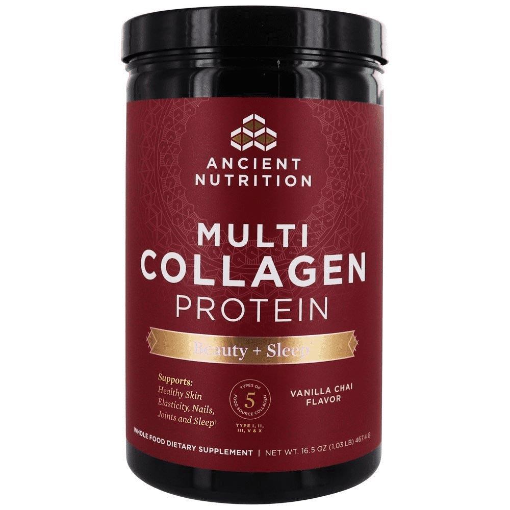 Ancient Nutrition Multi Collagen Protein Beauty + Sleep Vanilla Chai 38 Sv Protein Powders Ancient Nutrition (4429462765633)