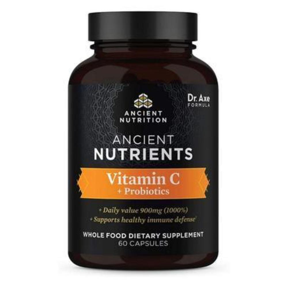 Ancient Nutrition Vitamin C + Probiotics 60 Capsules Vitamins & Minerals Ancient Nutrition