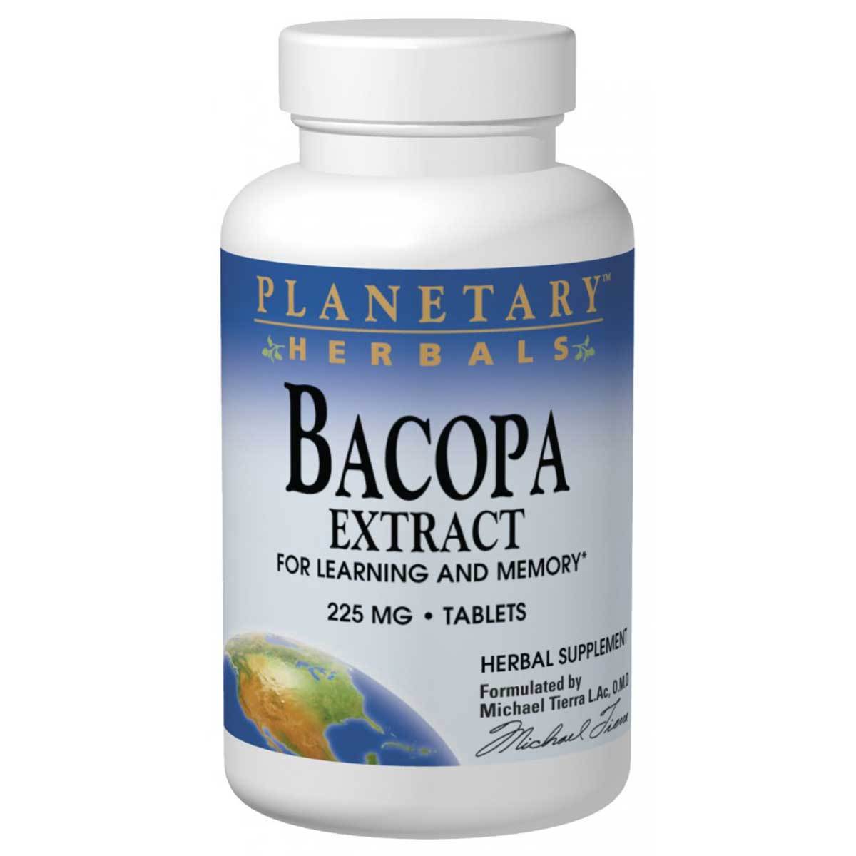 Planetary Herbals Bacopa Extract 225mg 120 Tabs Herbs Planetary Herbals (1058184003627)