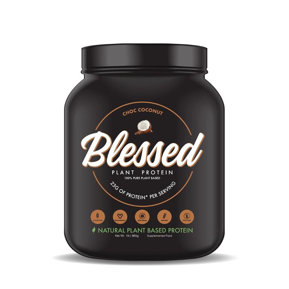 Blessed Plant Protein 1lb Protein Powders Blessed Choc Coconut (4308058046529)