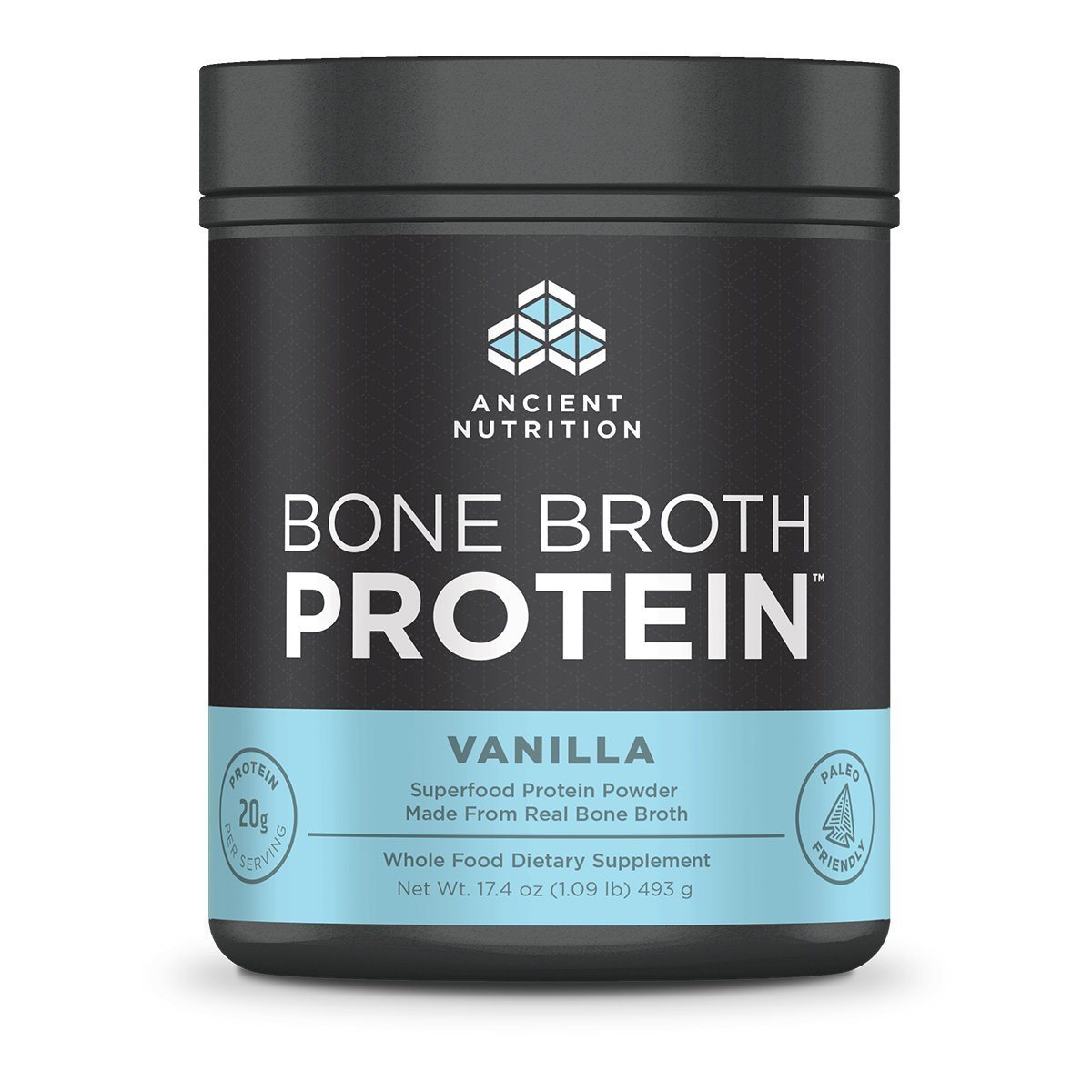 Ancient Nutrition Bone Broth Protein 20 Servings Protein Ancient Nutrition Vanilla (1059235528747)
