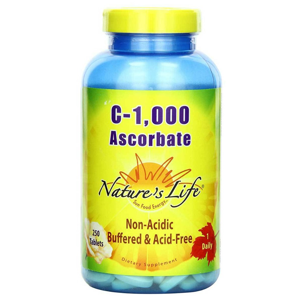 Nature's Life C-1000 Ascorbate 250 Tablets Vitamins Nature's Life (1059020898347)