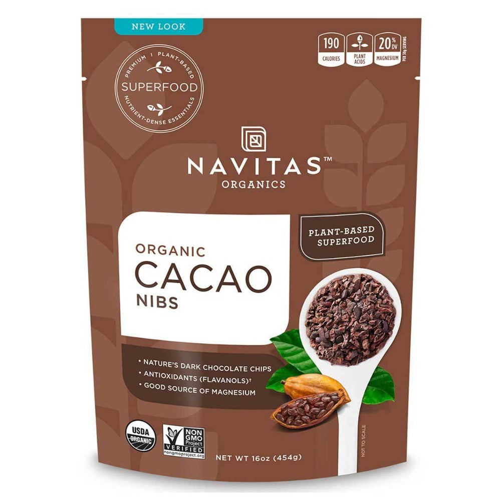 Navitas Naturals Raw Cacao Nibs (Certified Organic) 16 Oz Foods & Snacks Navitas Naturals (1059036758059)