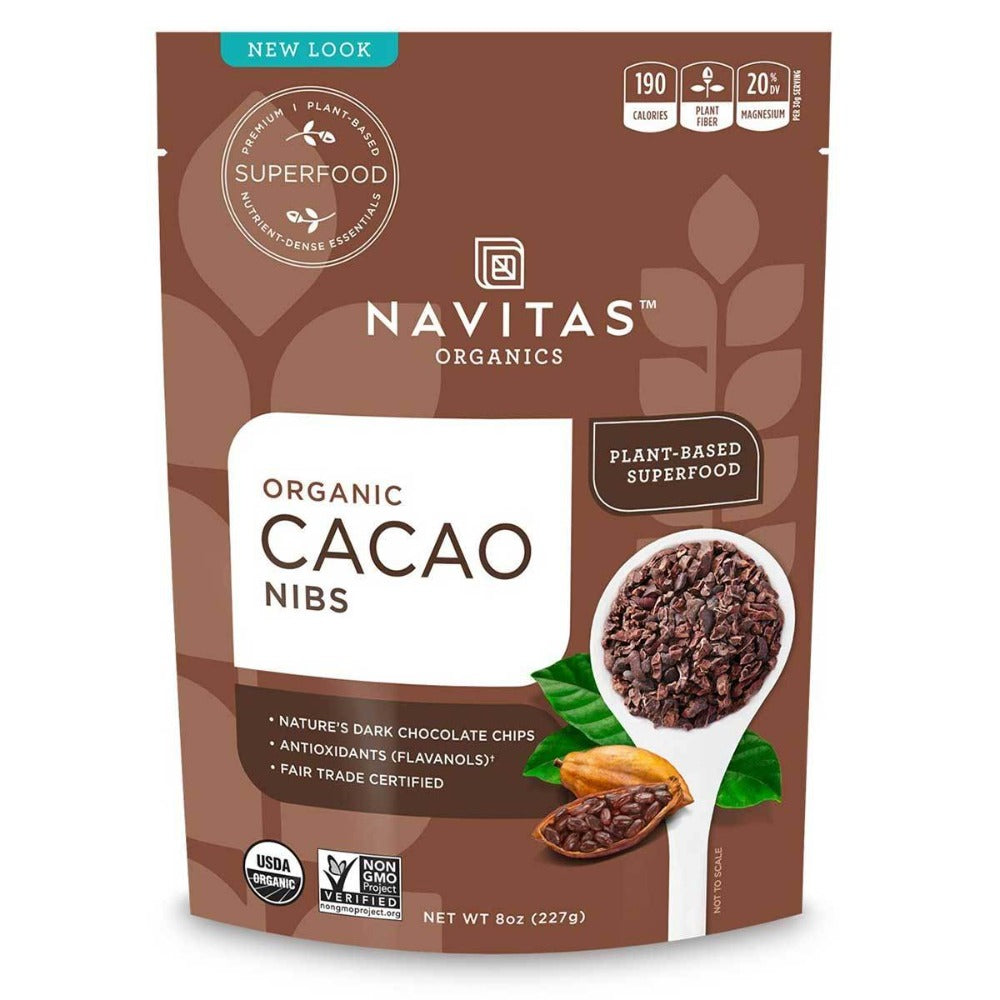 Navitas Naturals Raw Cacao Nibs (Certified Organic) 8 Oz Foods & Snacks Navitas Naturals (1058628567083)