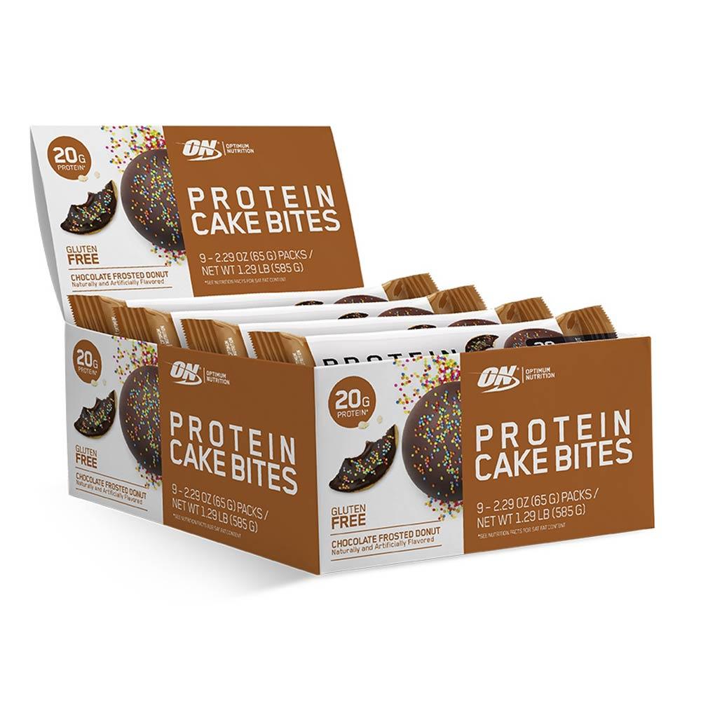OPT Cake Bites 9/Box Bars Optimum Nutrition Chocolate Frosted Donut (1819310129195)