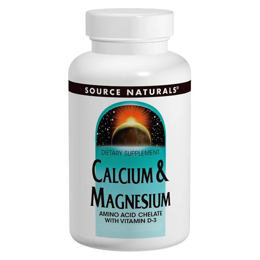 Source Naturals Calcium and Magnesium Chelate 300mg 250 Tablets Minerals Source Naturals (1058073247787)