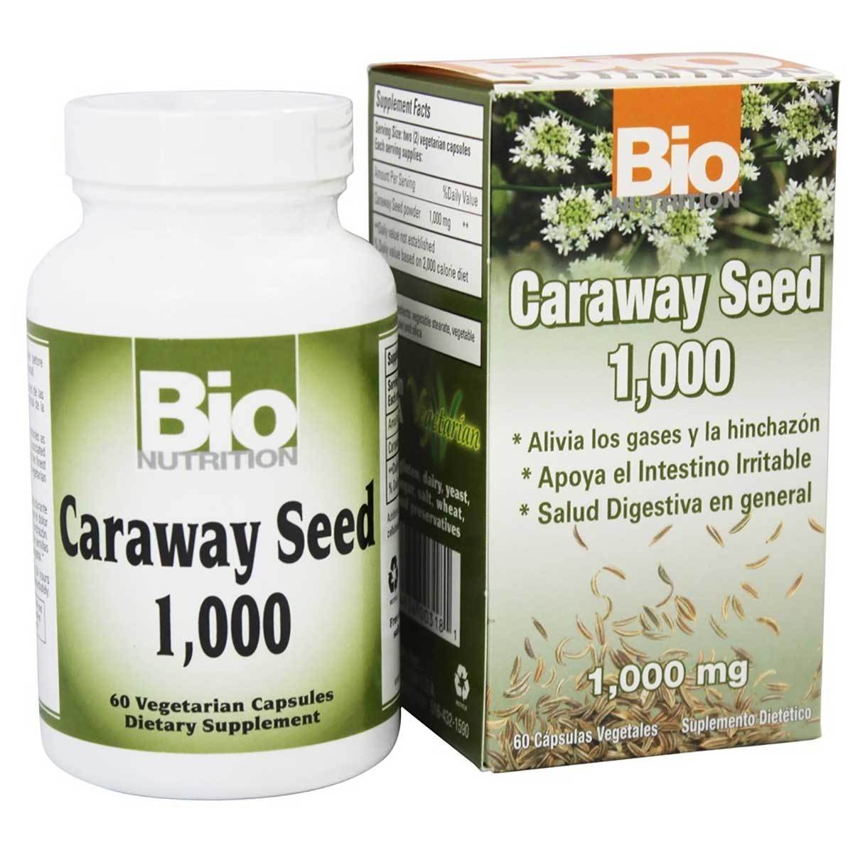 Bio Nutrition Caraway Seed 1000mg 60 Vege Caps Herbs Bio Nutrition (1058726805547)