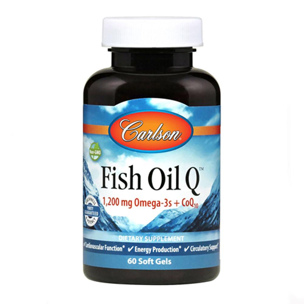 Carslon Fish Oil Q 60 Soft Gels Vitamins & Minerals Carlson (1725794877483)