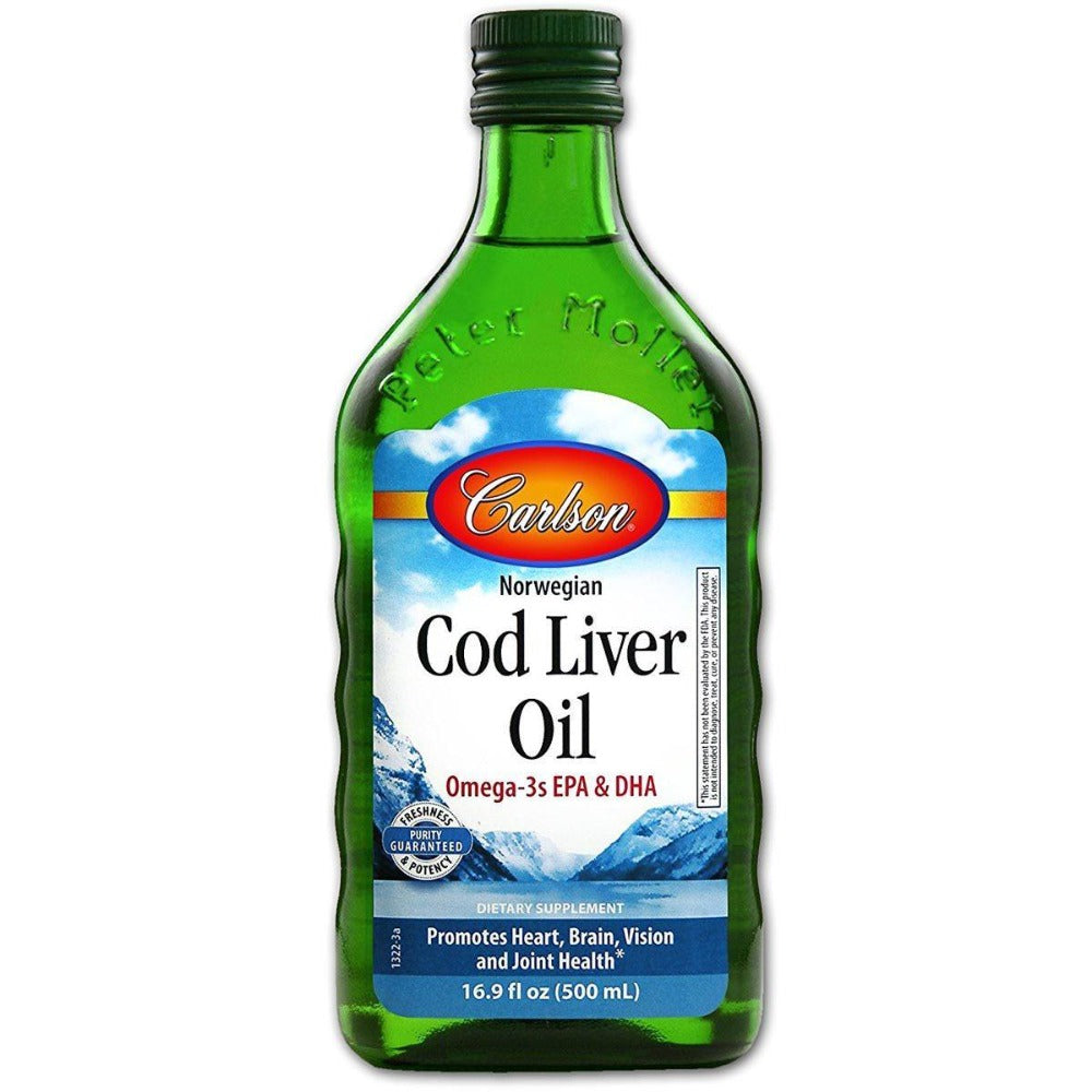 Carlson Norwegian Cod Liver Oil Unflavored 500ml Omega Fatty Acids / EFAs Carlson (1058298855467)