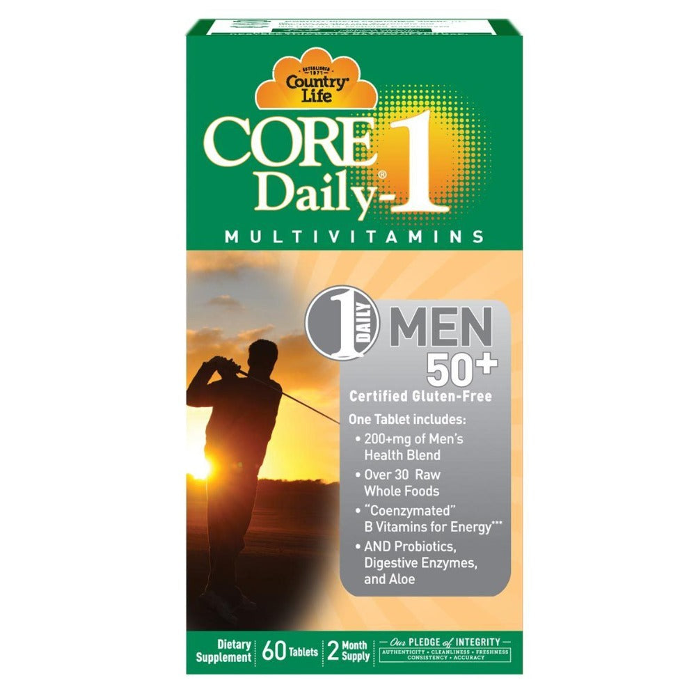 Country Life Core Daily-1 Men 50+ 60 Tabs Vitamins Country Life (1058784608299)