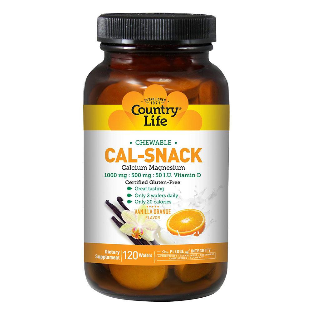 Country Life Cal-Snack w/ Magnesium 120 Wafers Vitamins & Minerals Country Life (1766706970667)