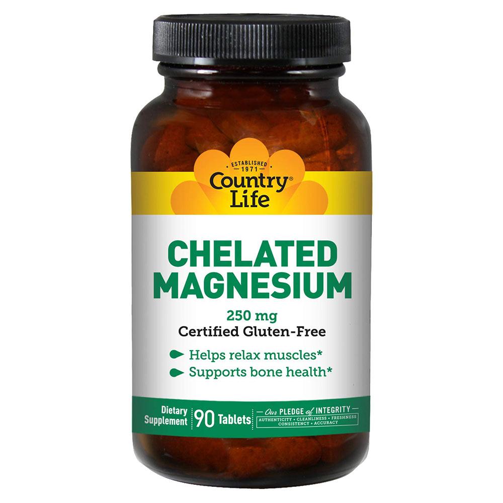 Country Life Chelated Magnesium 250mg 90T Vitamins & Minerals Country Life (1766714015787)