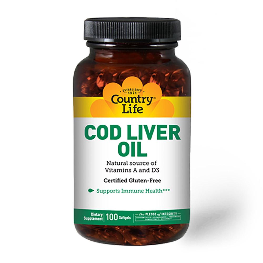 Country Life Cod Liver Oil 100SG Essential Fatty Acids & - Oils Country Life