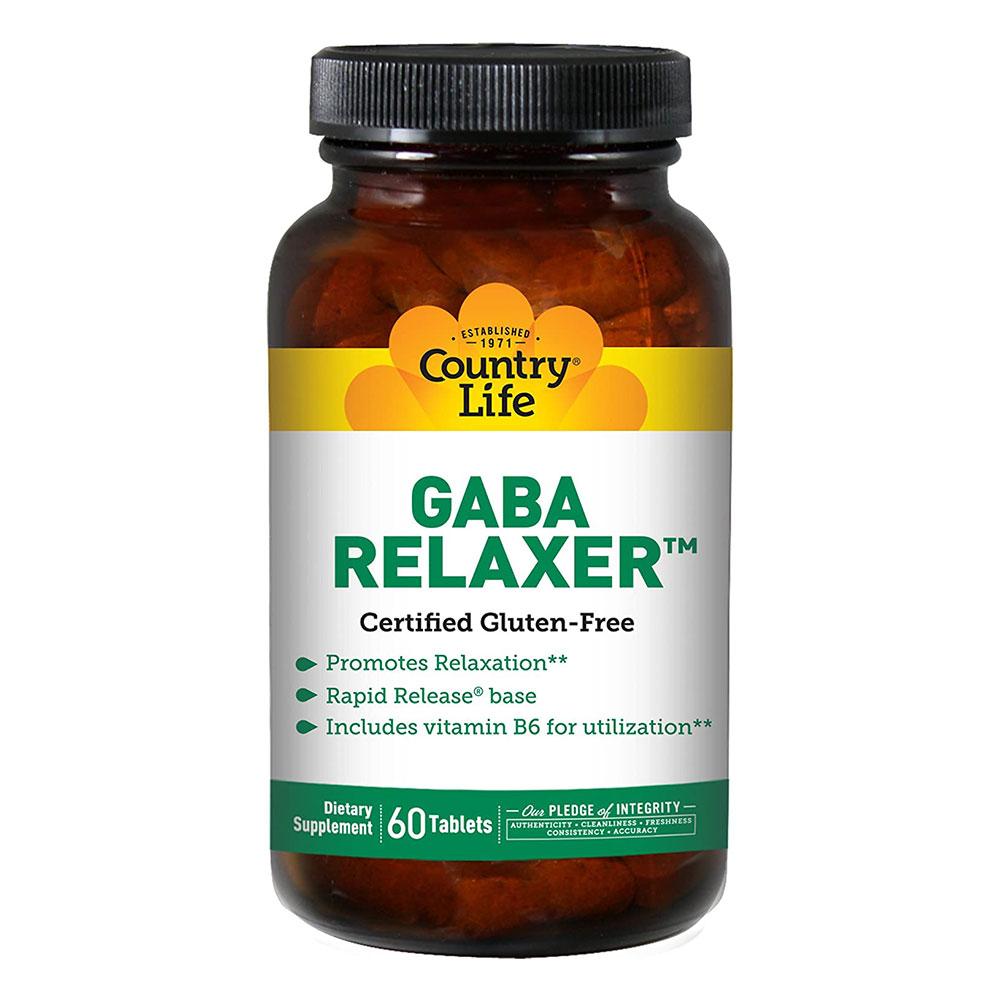 Country Life GABA Relaxer 60T Amino Acids Country Life (1766748553259)