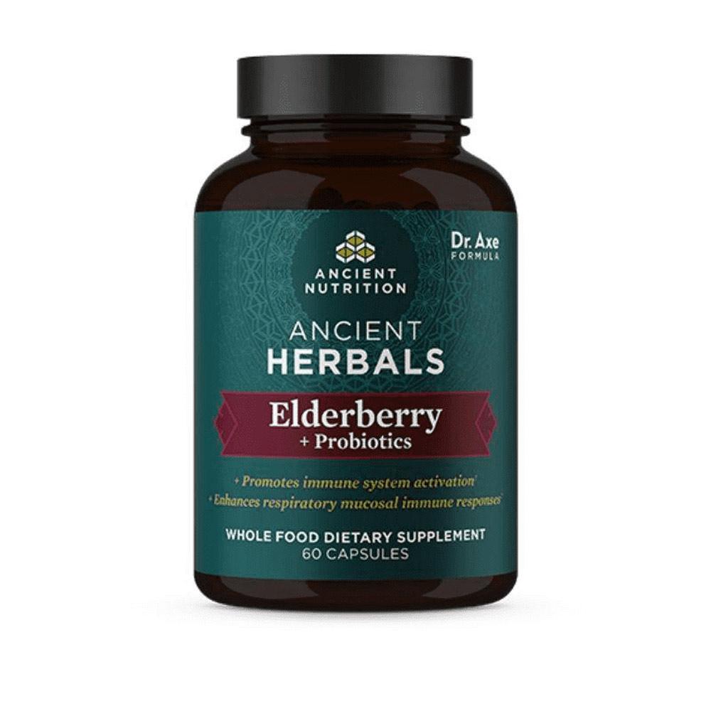 Ancient Nutrition Elderberry + Probiotics 60 Capsules Digestive Health Ancient Nutrition (4479810961473)