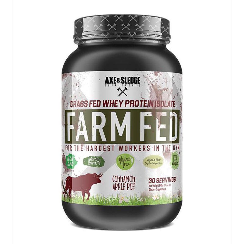 Axe & Sledge FarmFed Protein 30 Servings | Grass Fed Whey Protein Isolate Protein Powders AXE & SLEDGE CINNAMON APPLE PIE (1812332412971)