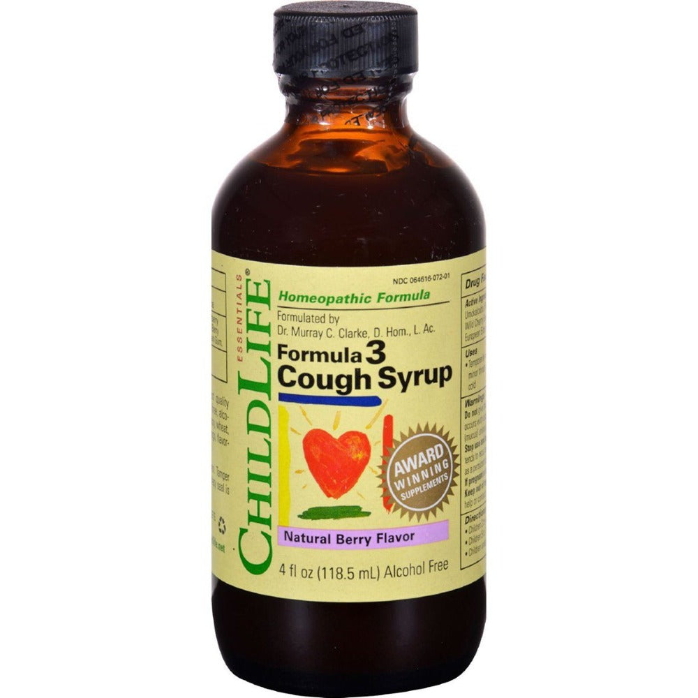 ChildLife Formula 3 Cough Syrup Natural Cherry 4 Fl Oz Children's Supplements ChildLife (1059076538411)