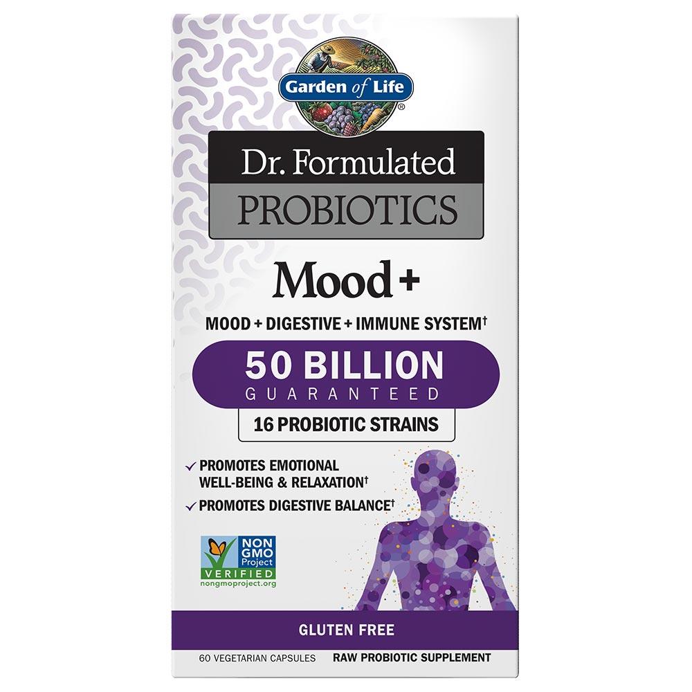 Garden of Life Dr. Formulated Probiotics Mood+ 60 Vege Caps Digestive Health / Probiotics Garden of Life (1059189030955)