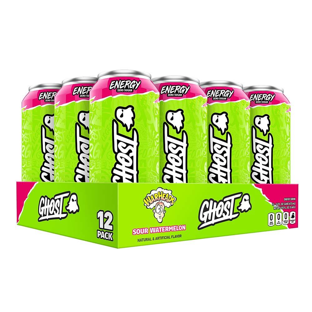Ghost Energy Drink 12/case Drinks Ghost Warheads Sour Watermelon