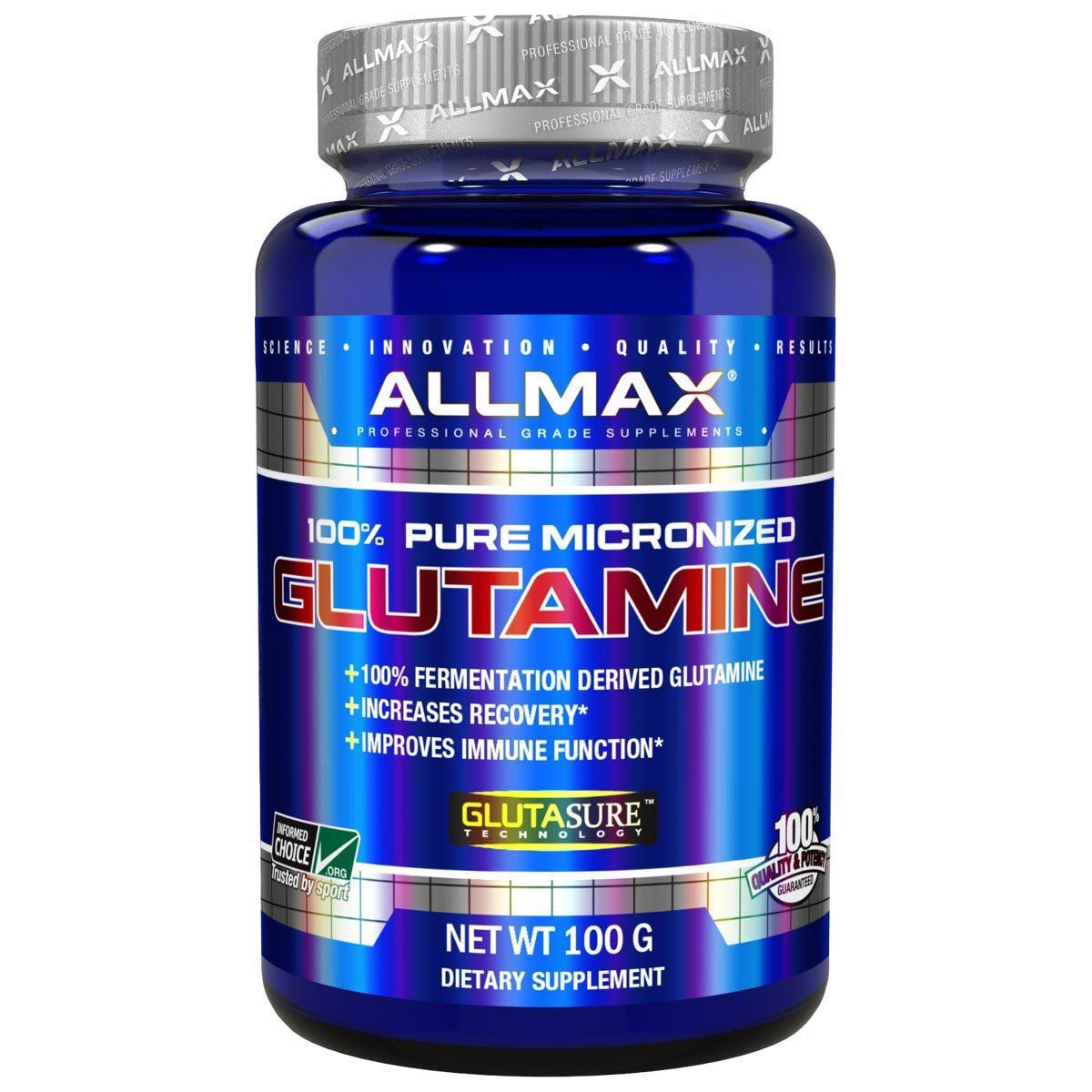 Allmax Nutrition Glutamine 100 Grams Sport Performance / Recovery Allmax Nutrition (1059095937067)
