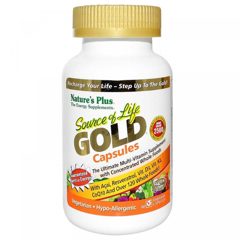 Nature's Plus Source of Life Gold 90 Vege Caps Vitamins Nature's Plus (1058948612139)