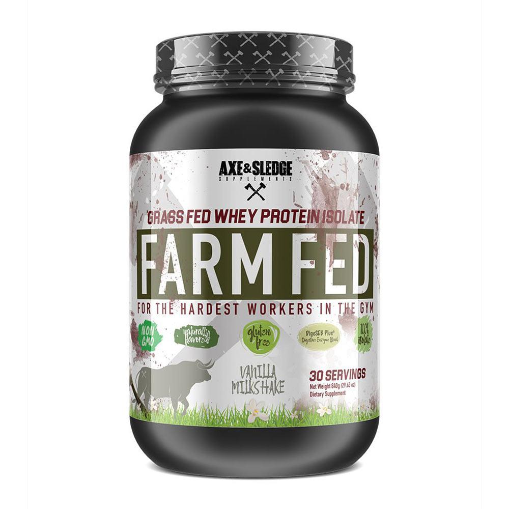 Axe & Sledge FarmFed Protein 30 Servings | Grass Fed Whey Protein Isolate Protein Powders AXE & SLEDGE VANILLA (1812332412971)
