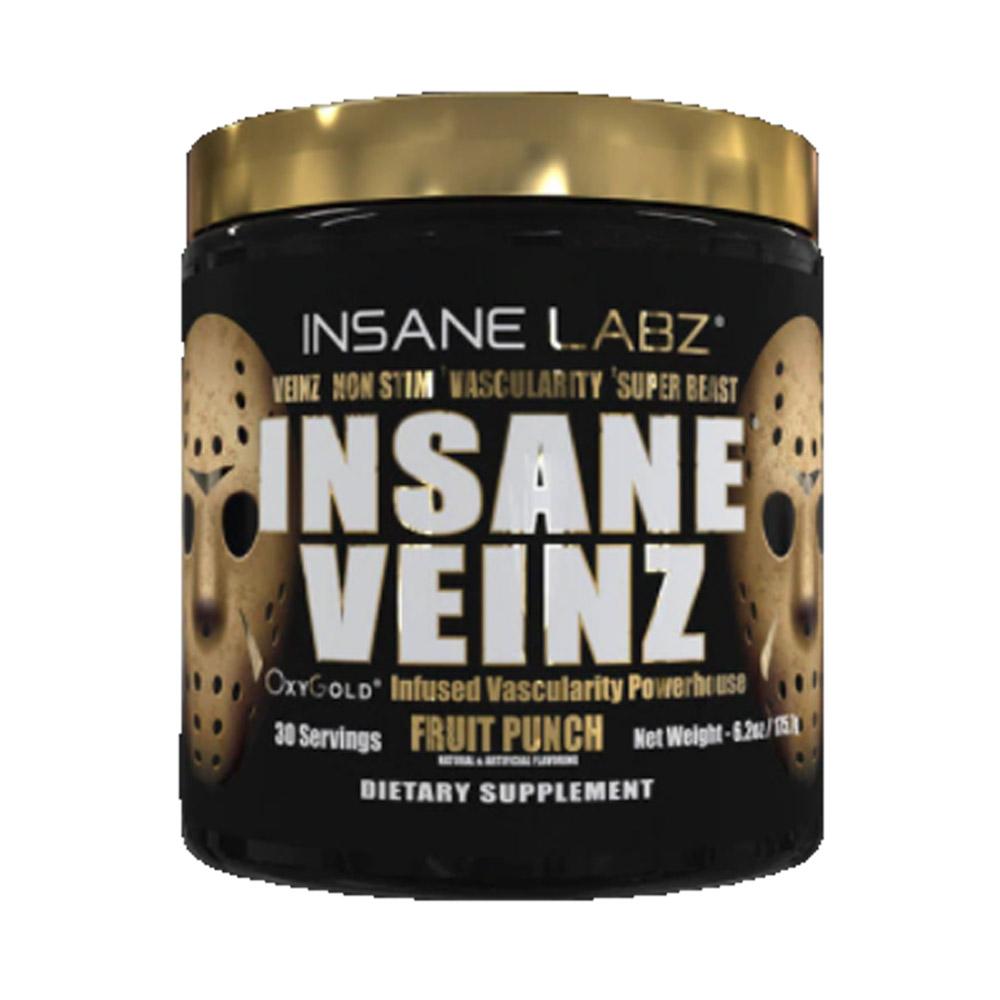 Insane Labz Insane Veinz Gold 30 Servings Nitric Oxide Insane Labz Fruit Punch (4349352050753)