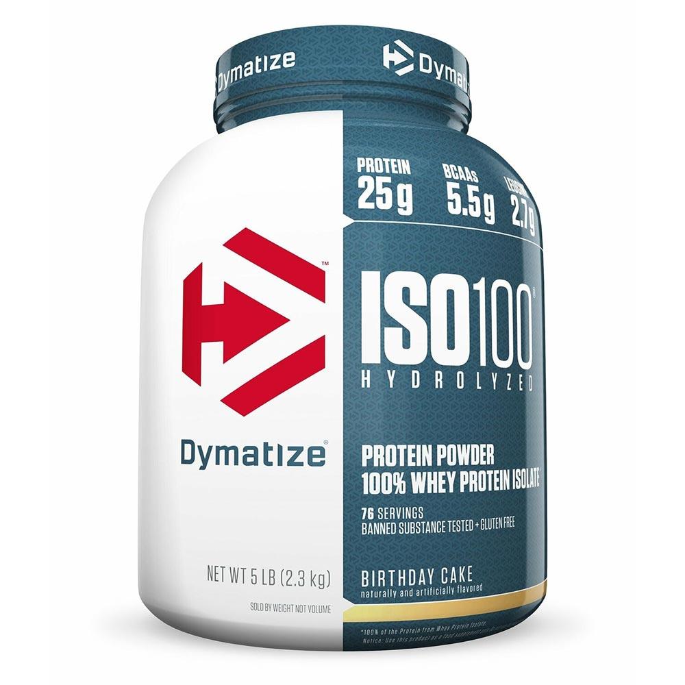 Dymatize ISO 100 Hydrolyzed Whey 5 lbs Protein Dymatize Birthday Cake (1058763833387)