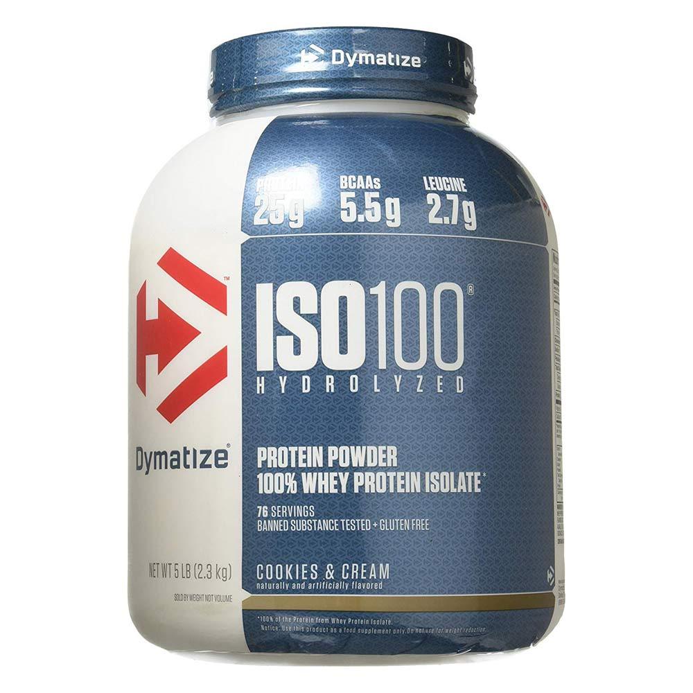 Dymatize ISO 100 Hydrolyzed Whey 5 lbs Protein Dymatize Cookies & Cream (1058763833387)