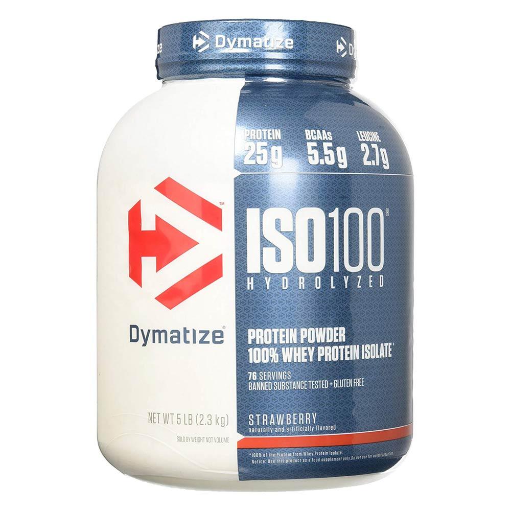 Dymatize ISO 100 Hydrolyzed Whey 5 lbs Protein Dymatize Strawberry (1058763833387)