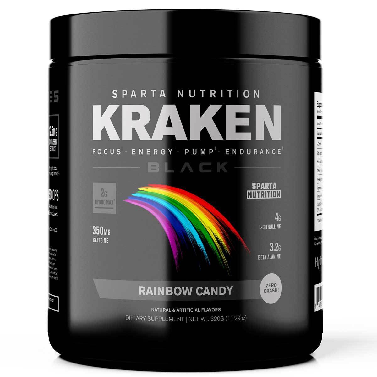 Kraken Black 40 Servings Sports Performance Recovery Sparta Nutrition Rainbow Candy (1498675249195)