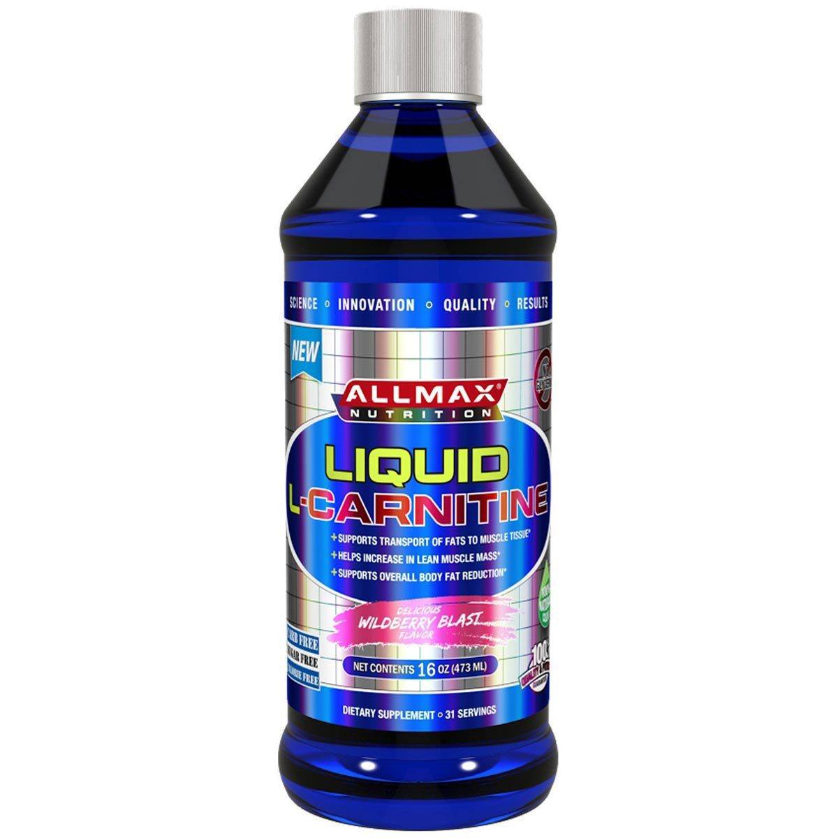 Allmax Nutrition Liquid L-Carnitine 16 Oz Amino Acids Allmax Nutrition Wildberry Blast (1059256172587)