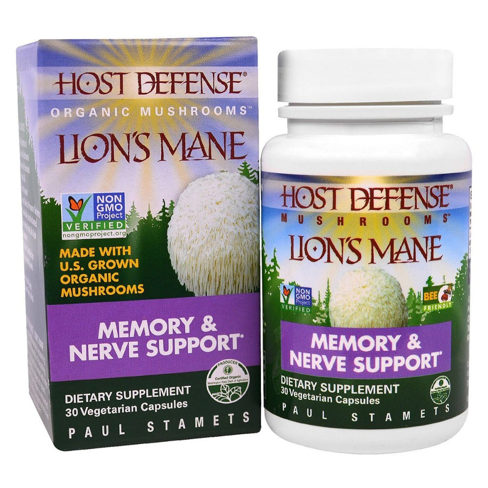 Fungi Perfect Host Defense Lion's Mane 30 Vege Caps Cognitive Fungi Perfect (1059230941227)