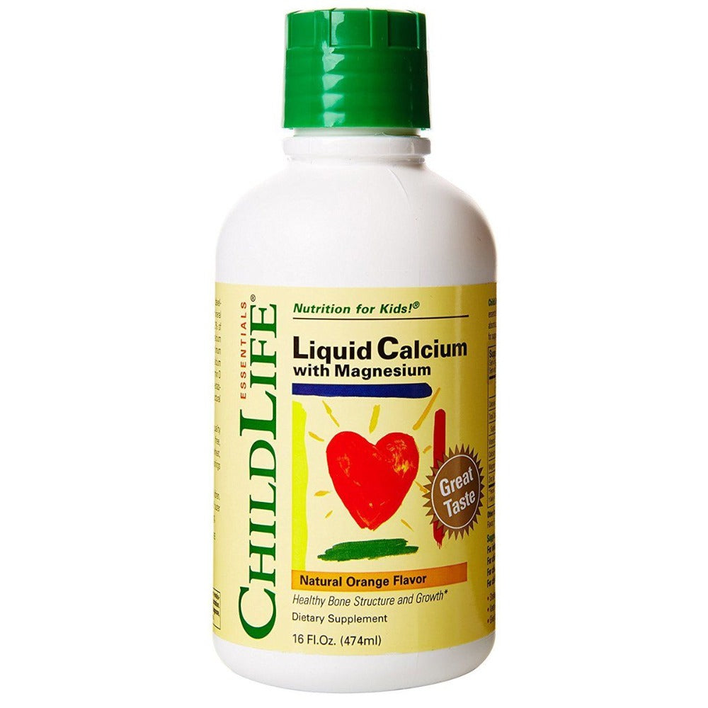 ChildLife Liquid Calcium with Magnesium Natural Orange 16 Fl Oz Vitamins ChildLife (1059076702251)
