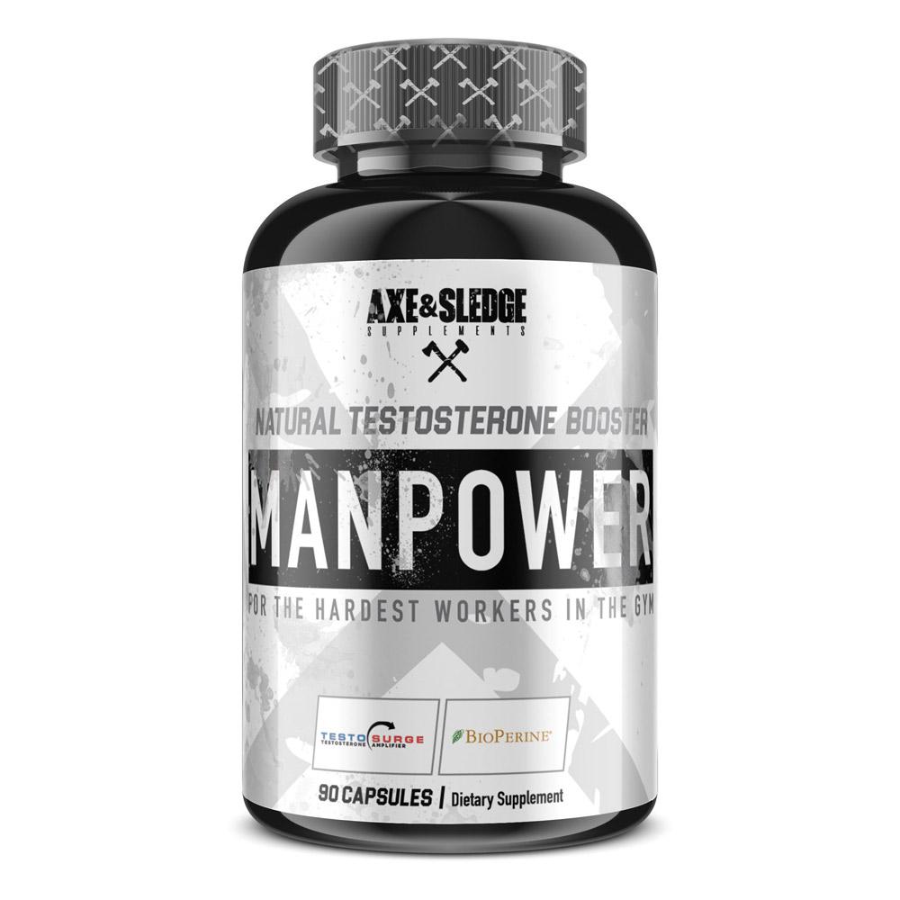 Axe & Sledge ManPower 90 Capsules | Natural Testosterone Booster Sports Performance & - Recovery AXE & SLEDGE (1812333396011)