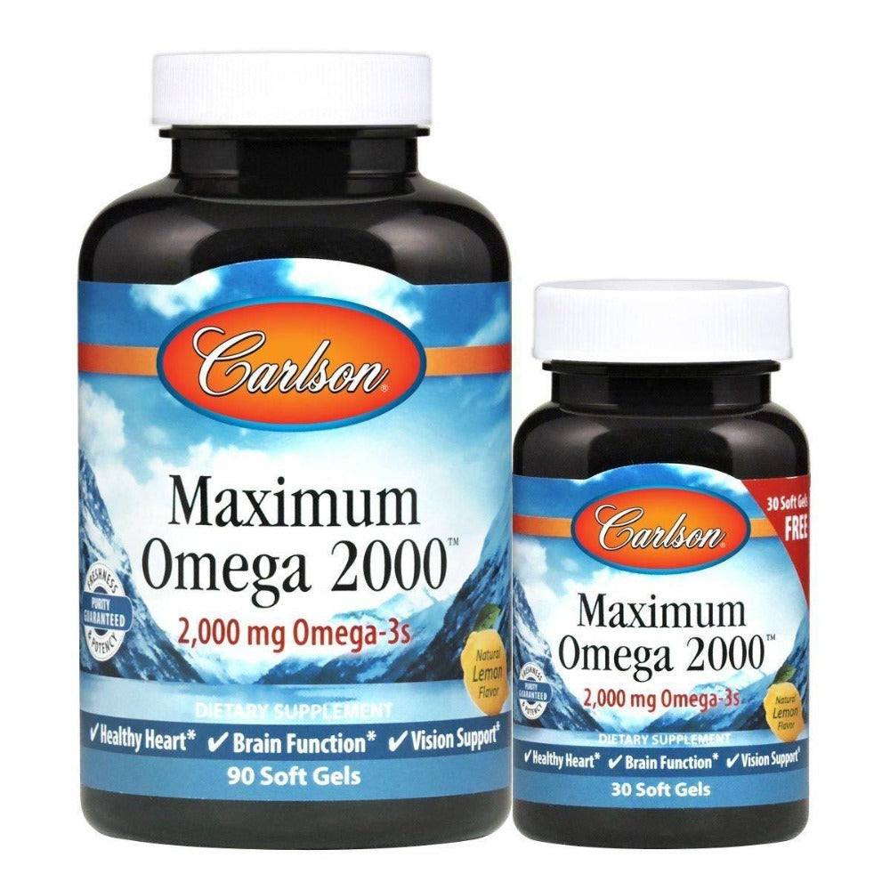 Carlson Maximum Omega 2000 90+30SG Omega Fatty Acids / EFAs Carlson (1399411212331)