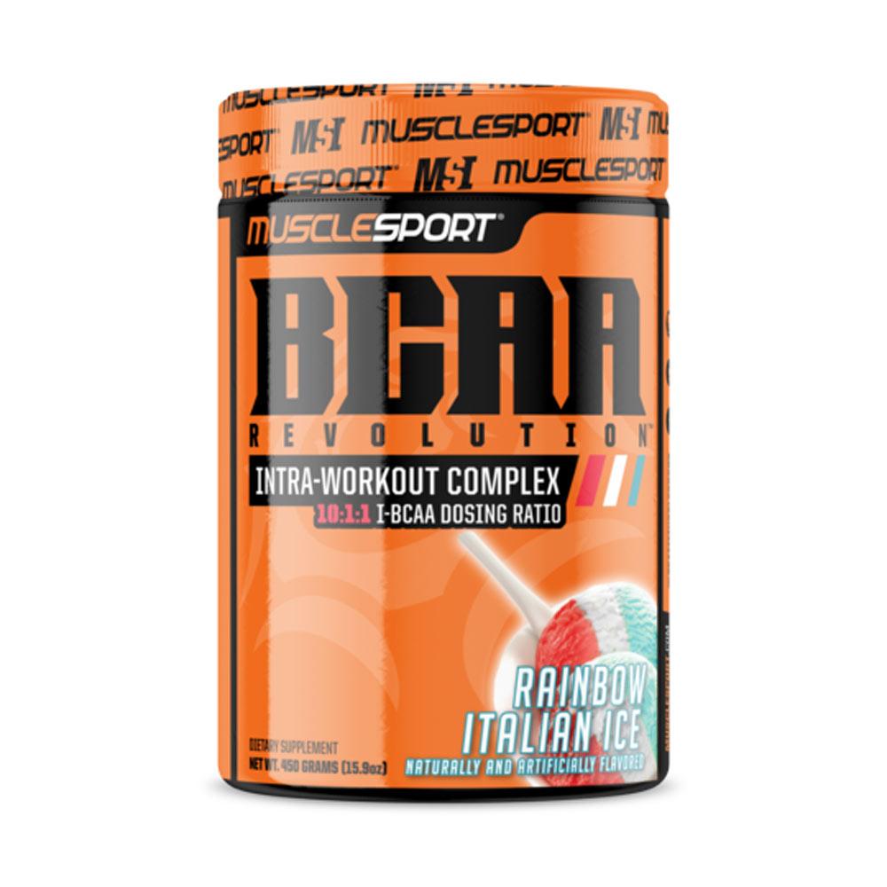 Muscle Sport BCAA Revolution 30 Servings Amino Acids Muscle Sport Rainbow Italian Ice (4380895969345)