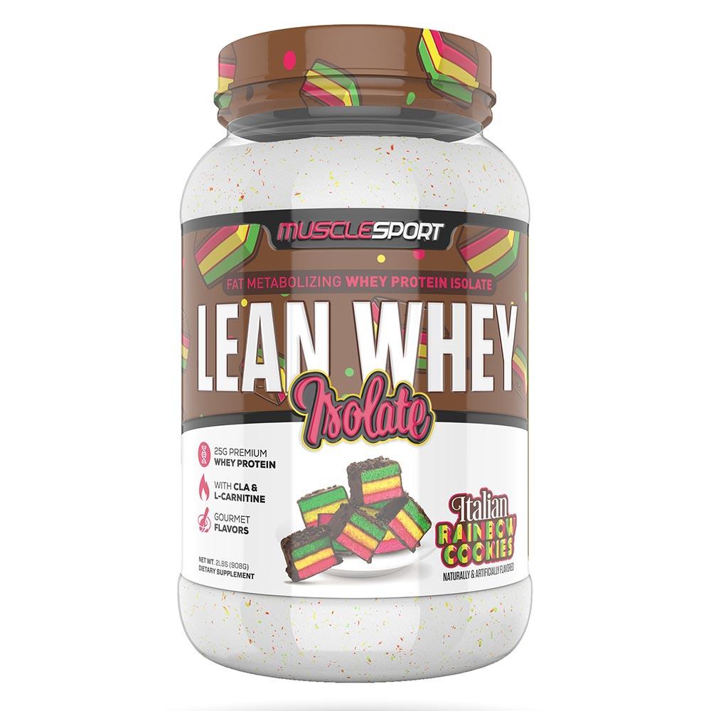 Muscle Sport Lean Whey Revolution 2lb Protein Powders Muscle Sport Rainbow Italian Cookie