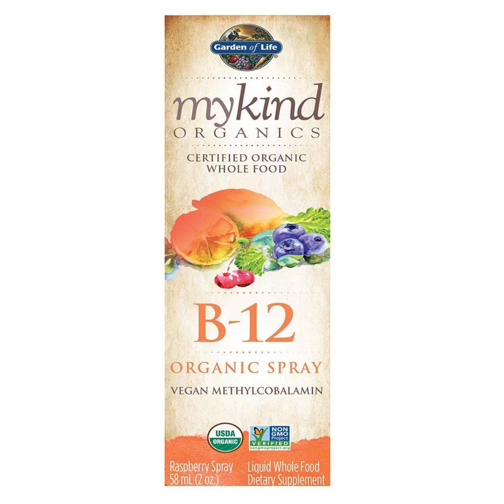 MyKind Organics (Non-GMO) B-12 Raspberry Spray 2 Oz Vitamins Garden of Life (1059054125099)