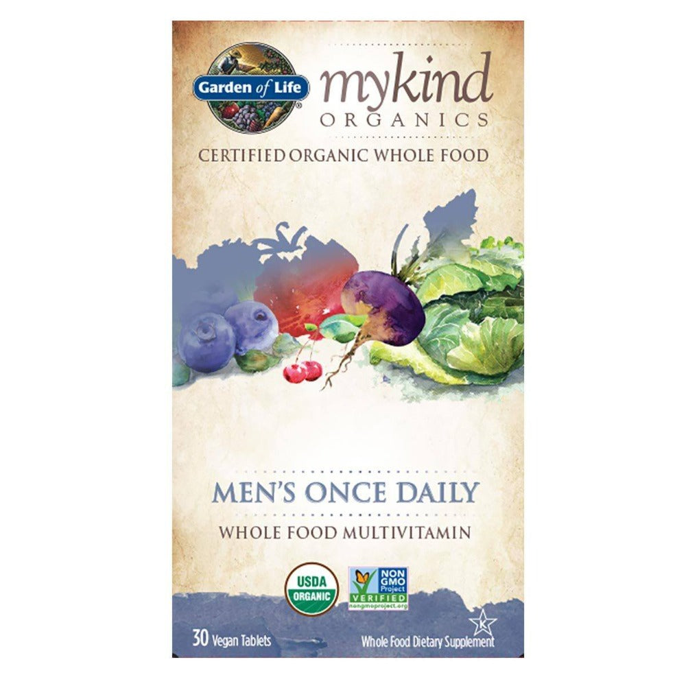 MyKind Organics Men's Once Daily 30 Tabs (Non-GMO) Vitamins Garden of Life (1059054354475)