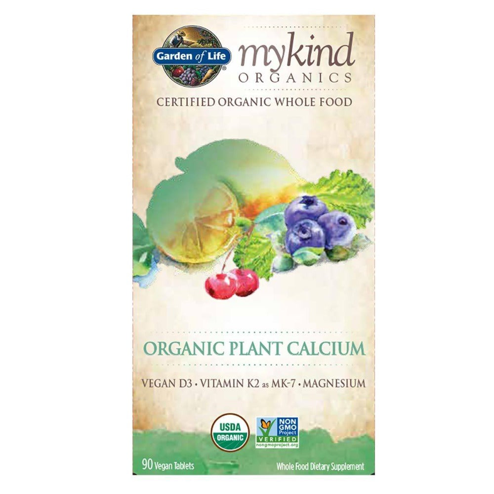 MyKind Organics Plant Calcium (Non-GMO) 90 Tabs Minerals Garden of Life (1059056844843)