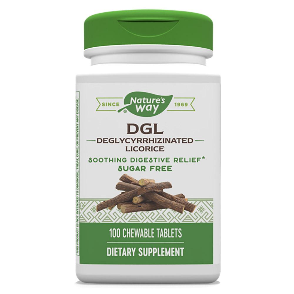 Nature's Way DGL Fructose Free / Sugarless 100 Chews (Prev. Enzymatic Therapy) Vitamins & Minerals Nature's Way