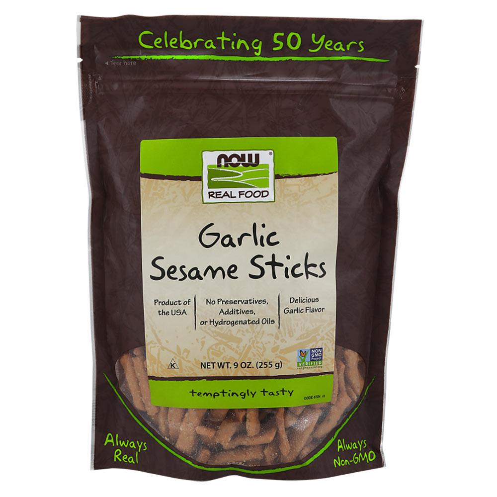Now Foods Sesame Sticks 9 oz Foods & Snacks Now Foods Garlic Flavored (1057976483883)